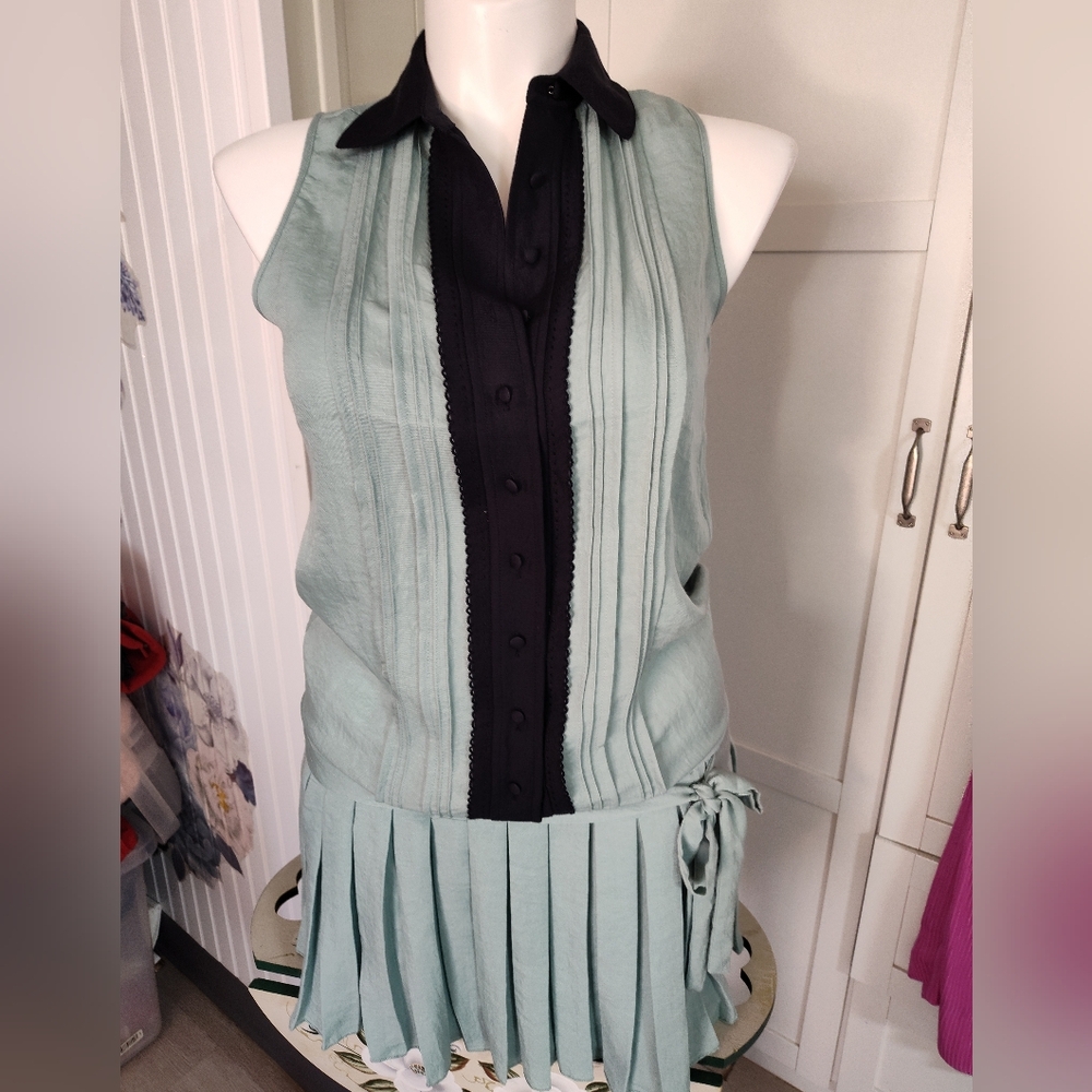Vintage Fossil Dropwaist Dress Sz Med 10-12 Unique Timeless 1920 Vibes EUC